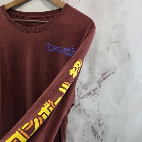 Dragon Ball Z T Shirt Men Large Red Super Goku Vegeta Gohan Long Sleeve Crew DBZ - Picture 9 of 11